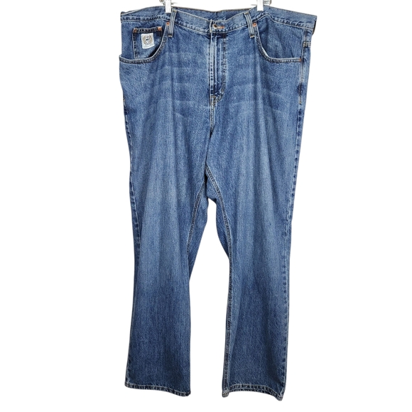Cinch White Label Relaxed Fit Straight Lef Denim Blue Jeans Mens Size 44x34 - Picture 1 of 12